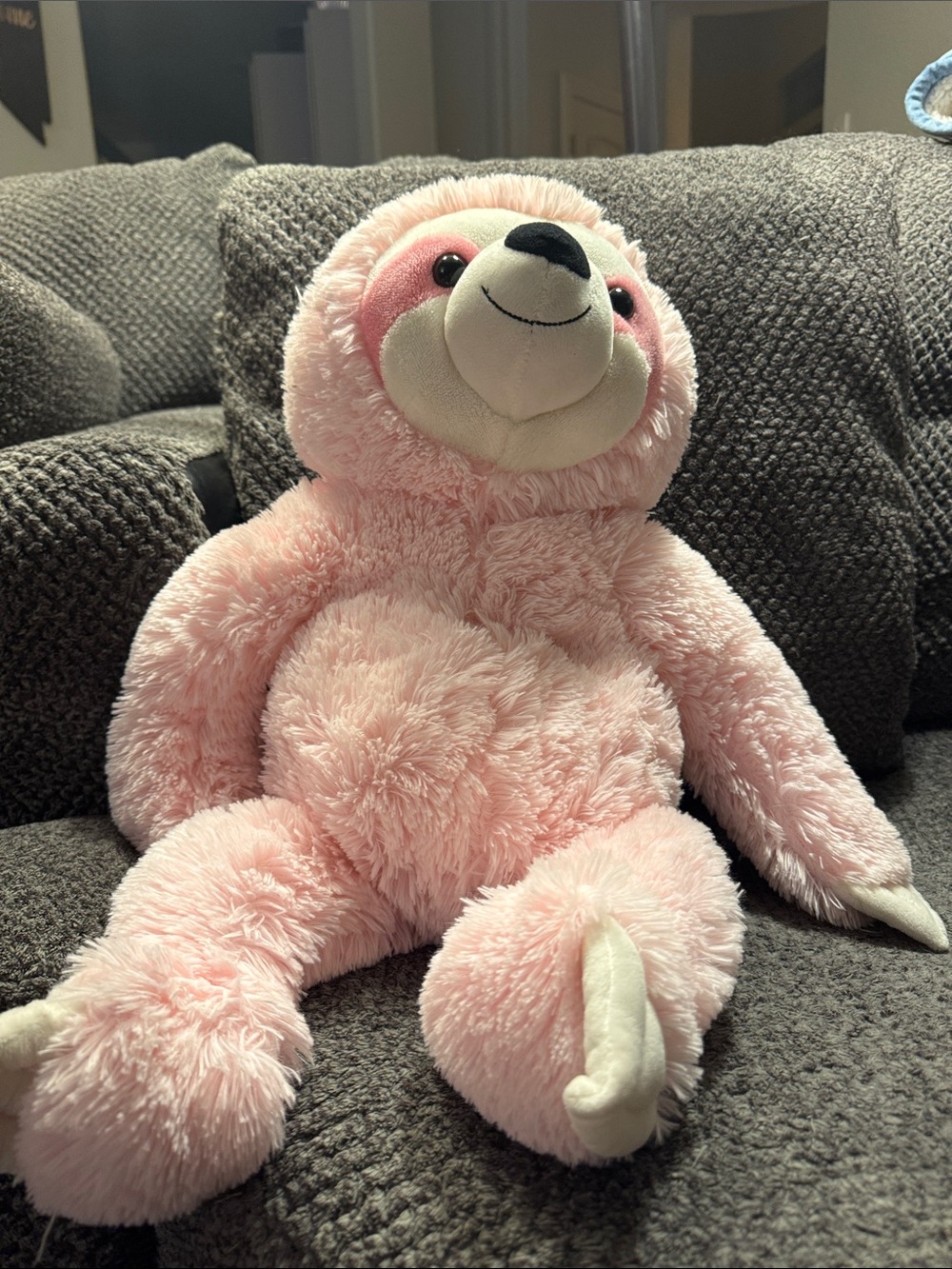 Pink Plush Sloth Stuffed Animal - Soft Cuddly Kids Toy